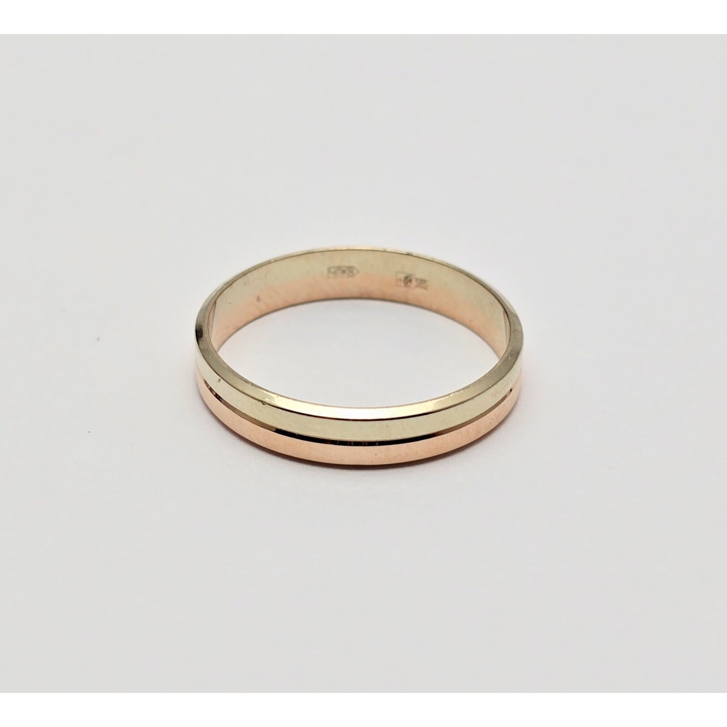 14K Two Tone Gold Wedding Ring Band