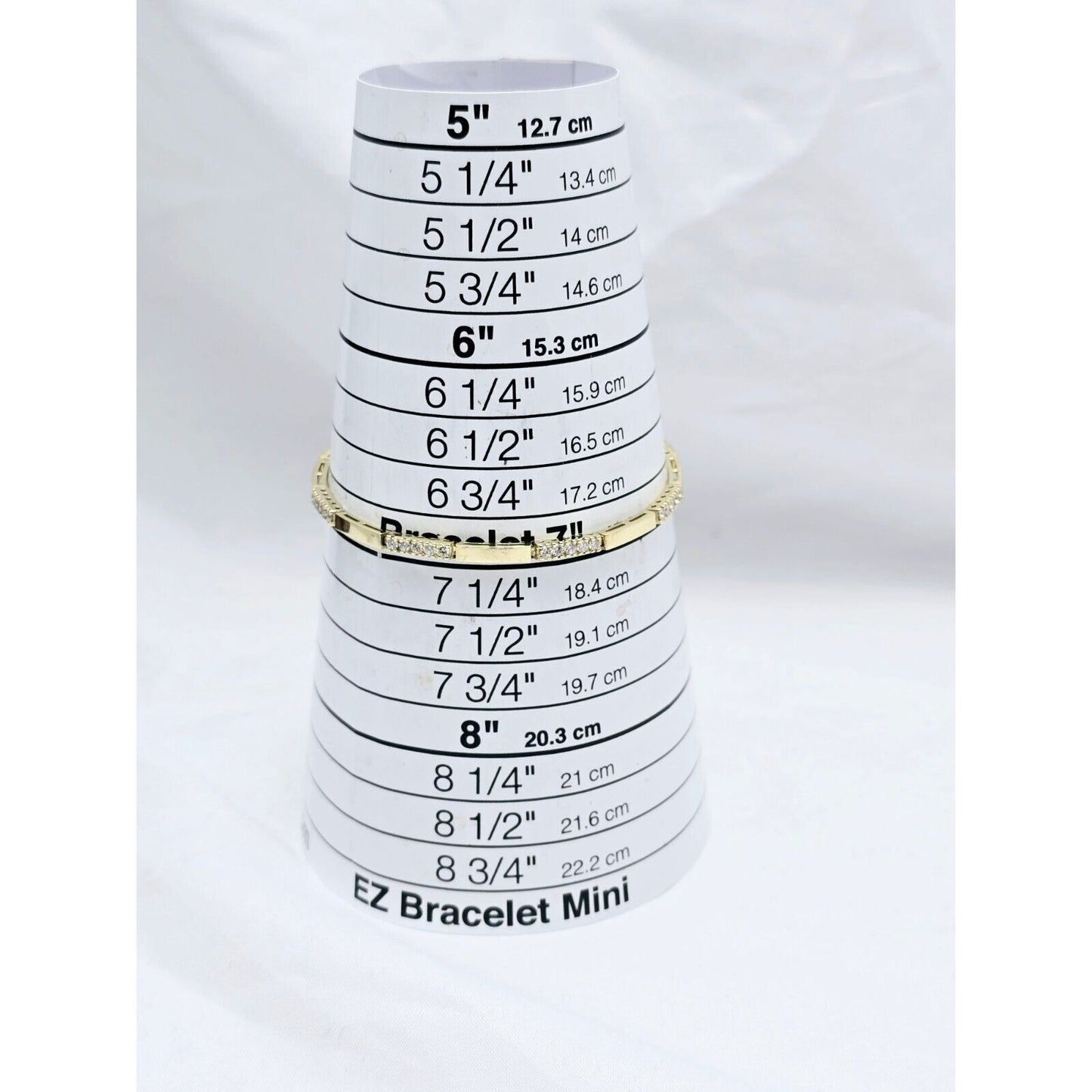 14K Yellow Gold Diamond Tennis Link Bracelet