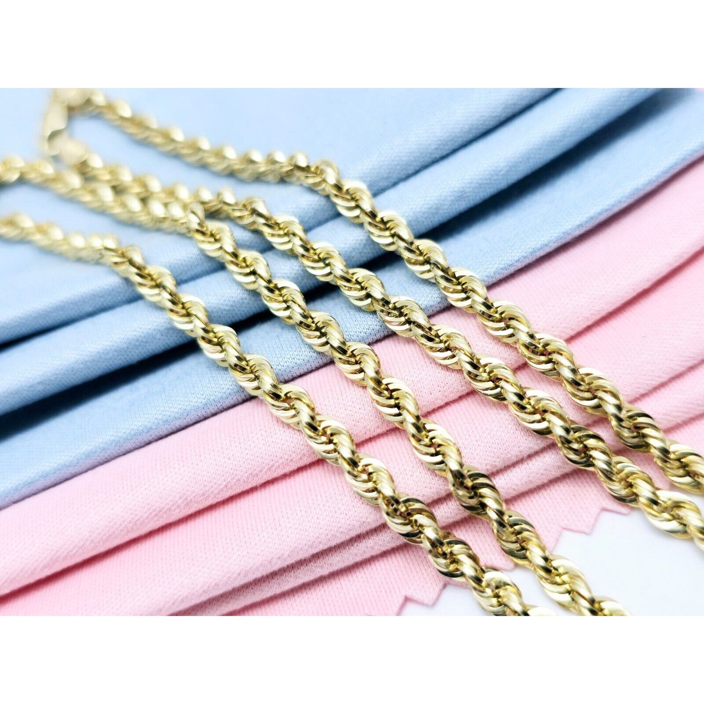 14K Yellow Gold Rope Chain Necklace