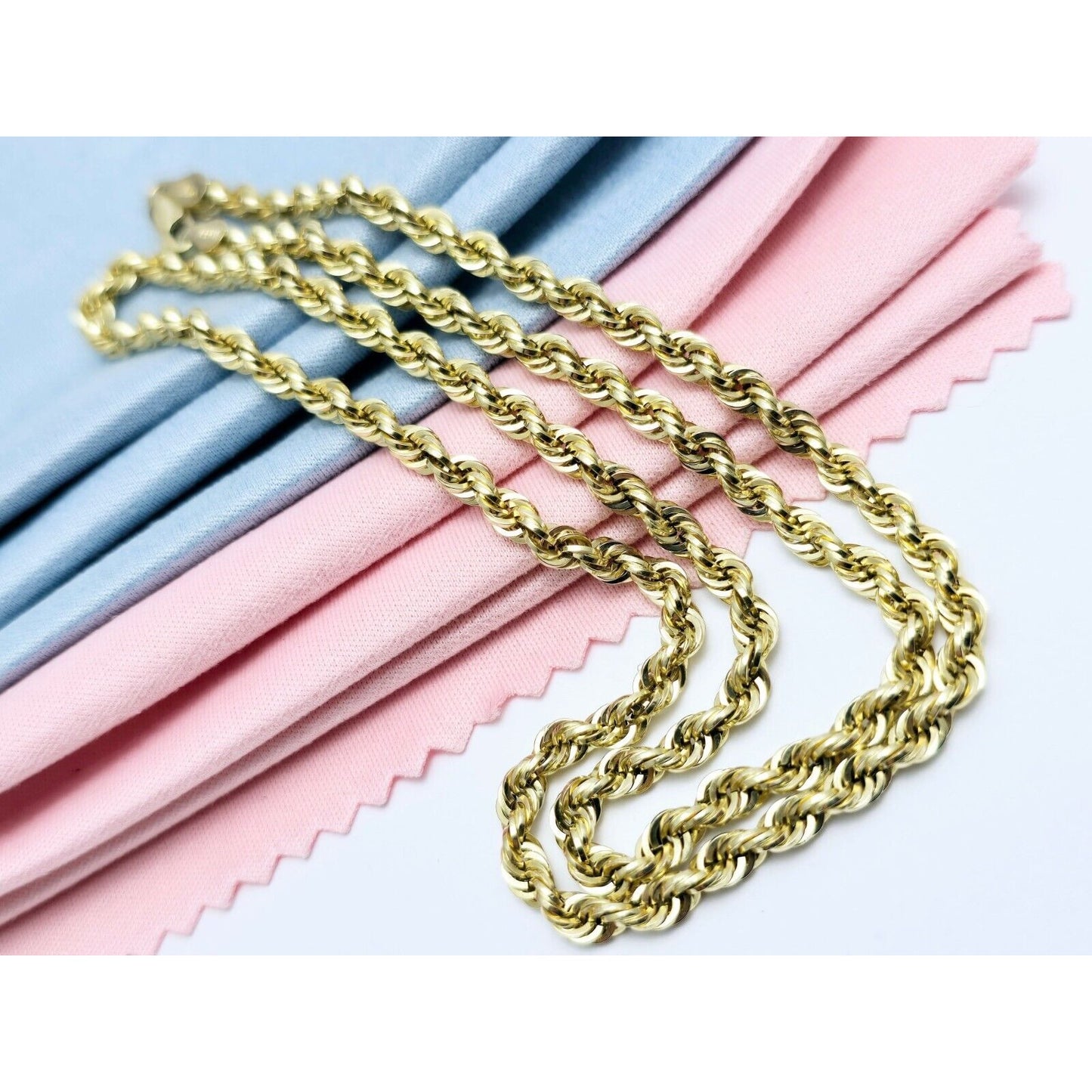 14K Yellow Gold Rope Chain Necklace