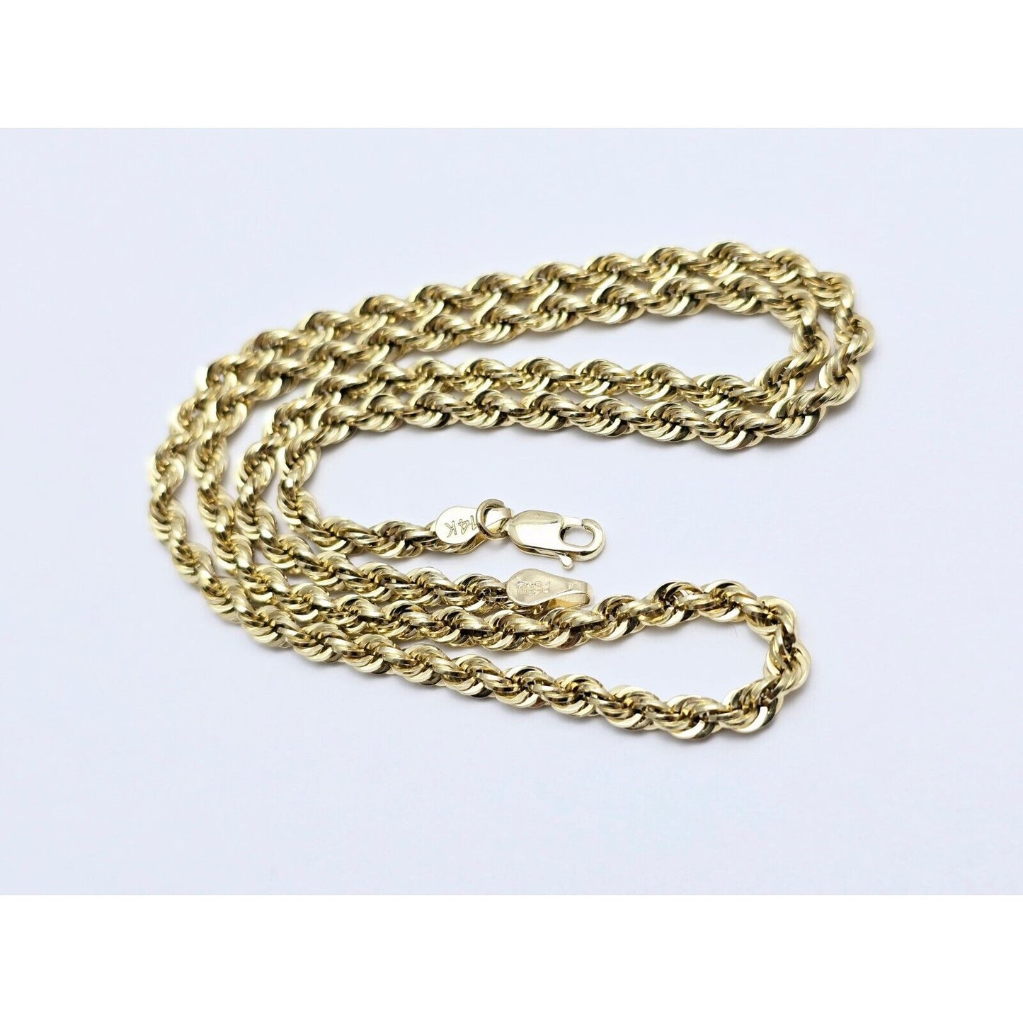 14K Yellow Gold Rope Chain Necklace