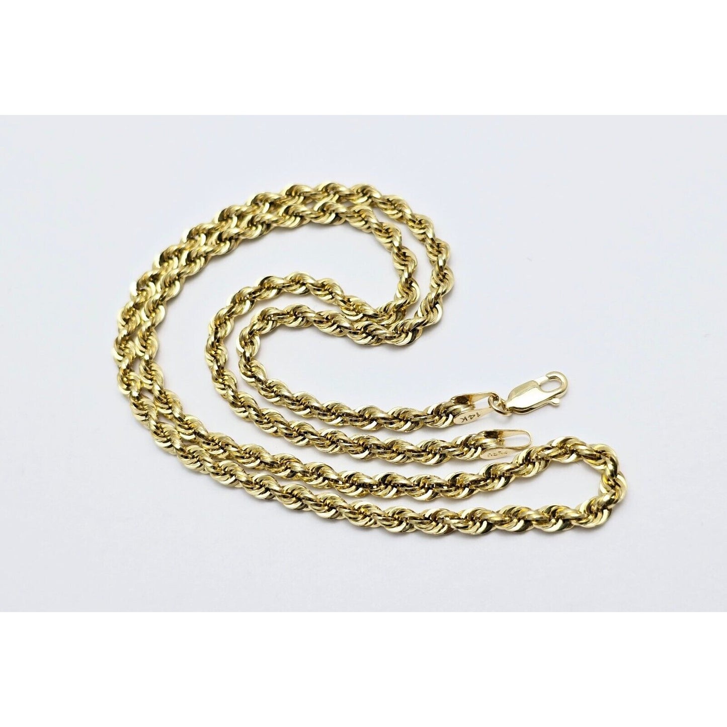 14K Yellow Gold Rope Chain Necklace