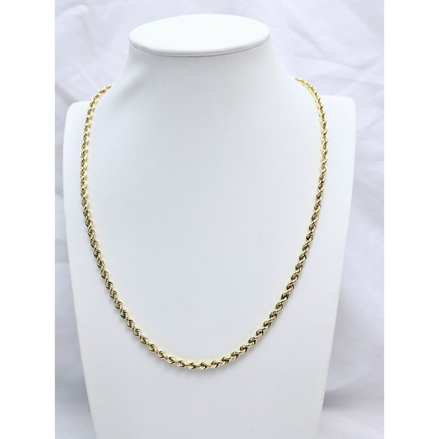 14K Yellow Gold Rope Chain Necklace