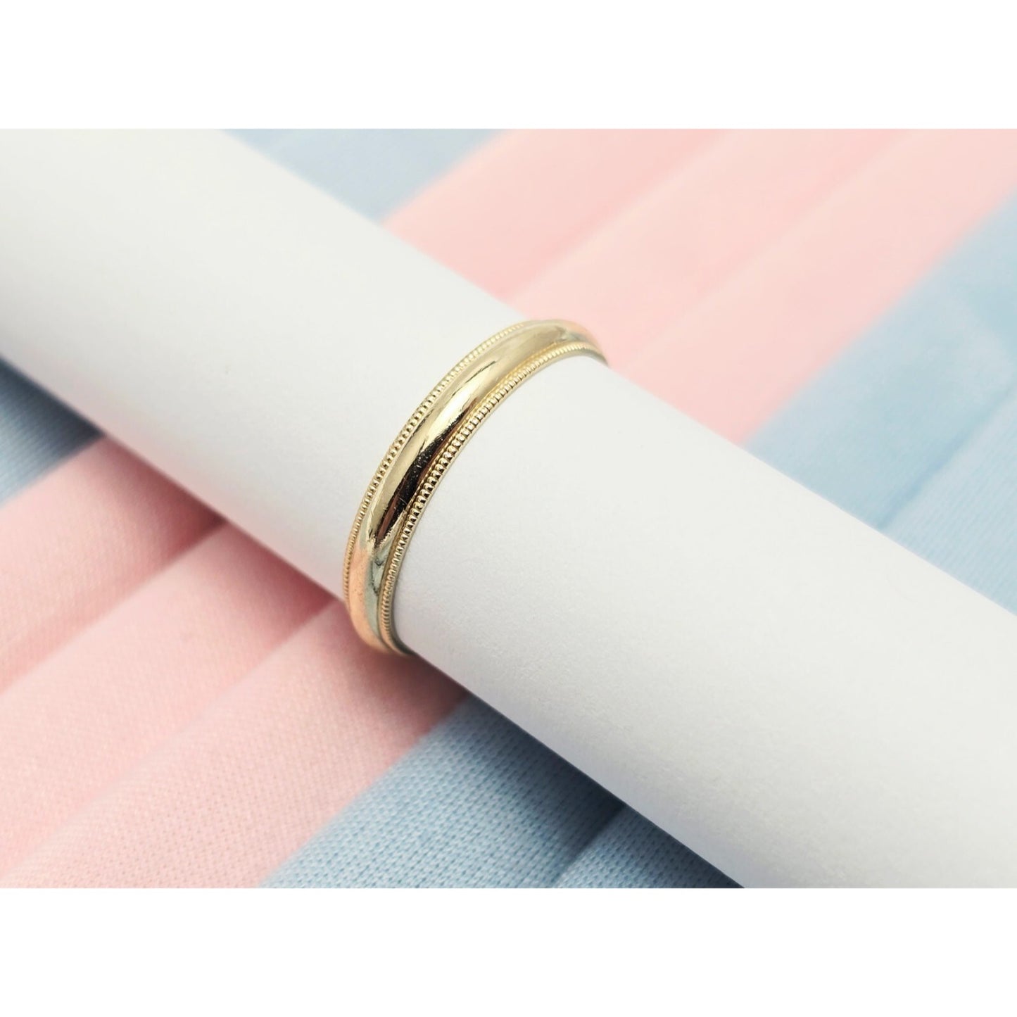 14K Yellow Gold Wedding Band Ring