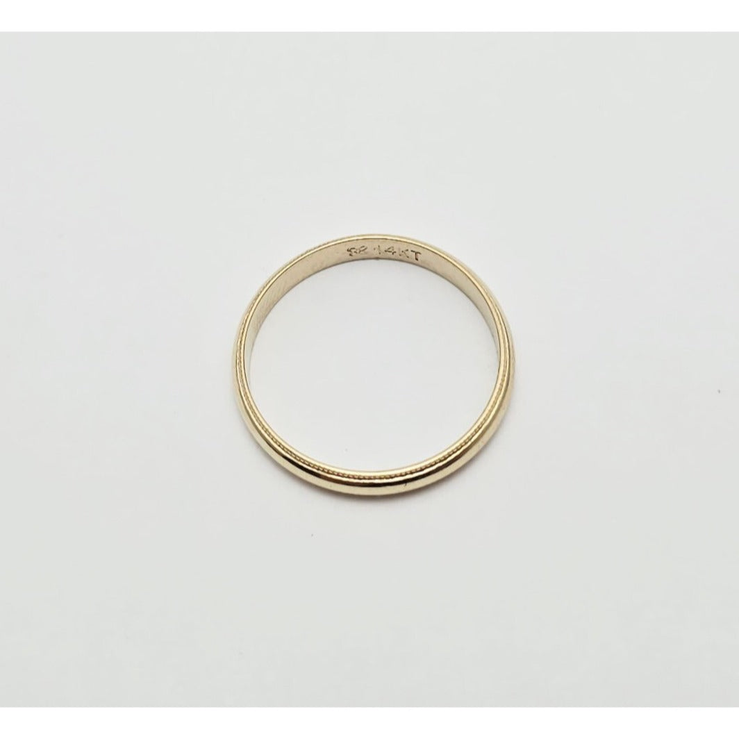 14K Yellow Gold Wedding Band Ring