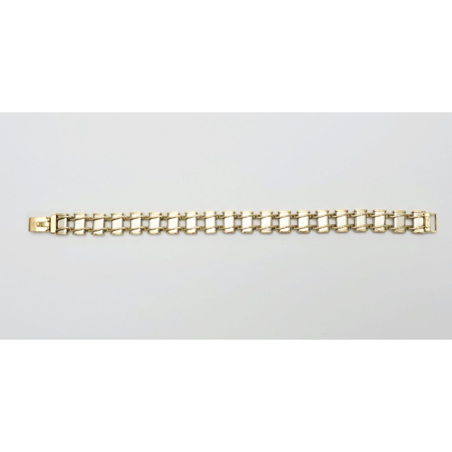 10K Two Tone Gold Custom Link Bracelet