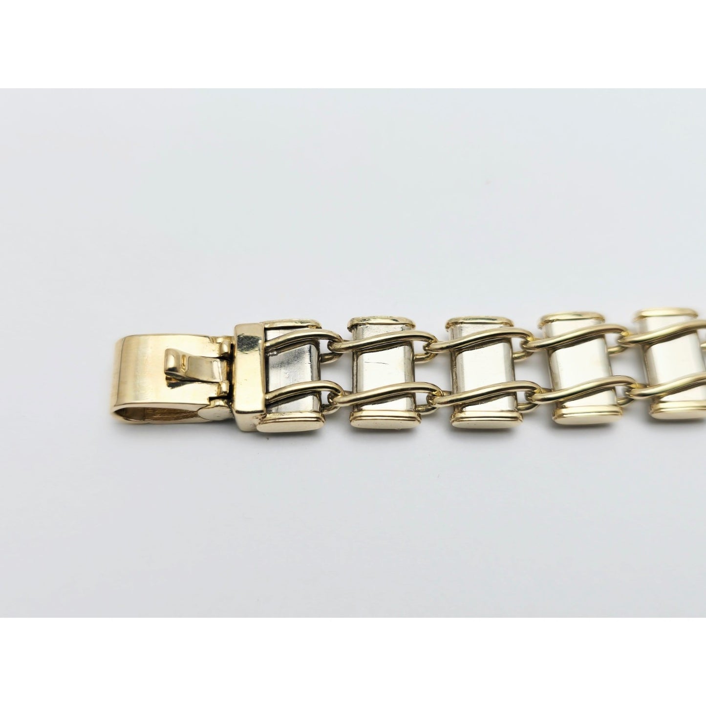 10K Two Tone Gold Custom Link Bracelet