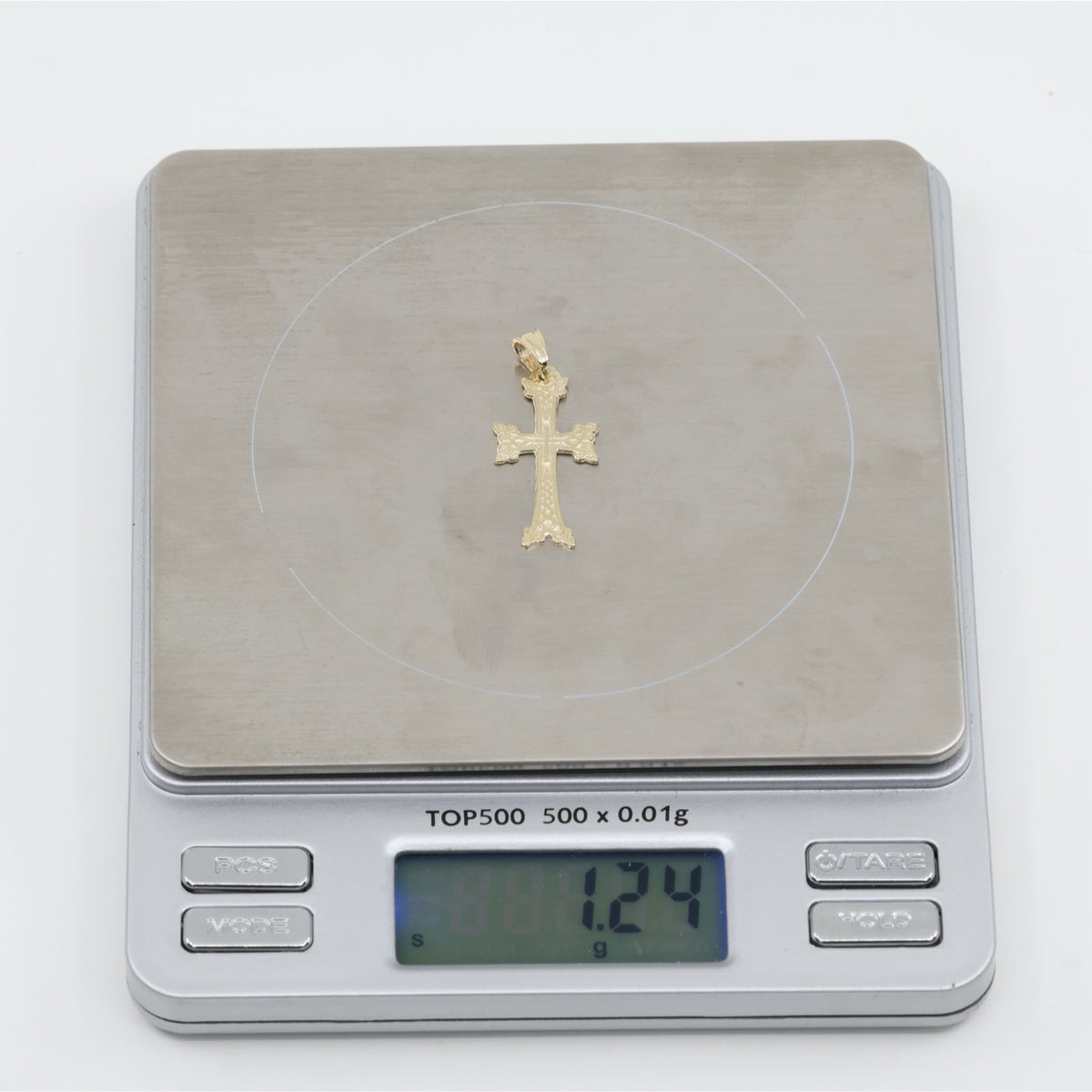 14K Yellow Gold Armenian Cross Pendant Charm