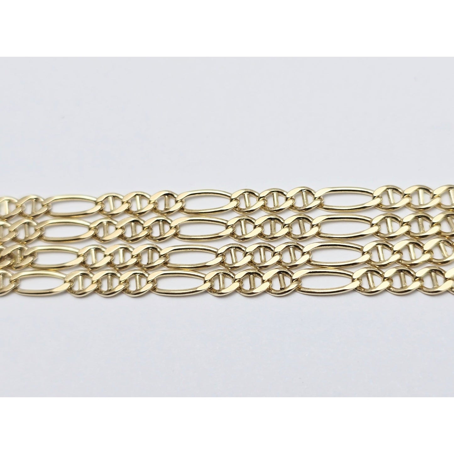 10K Yellow Gold Figaro Link Chain Necklace