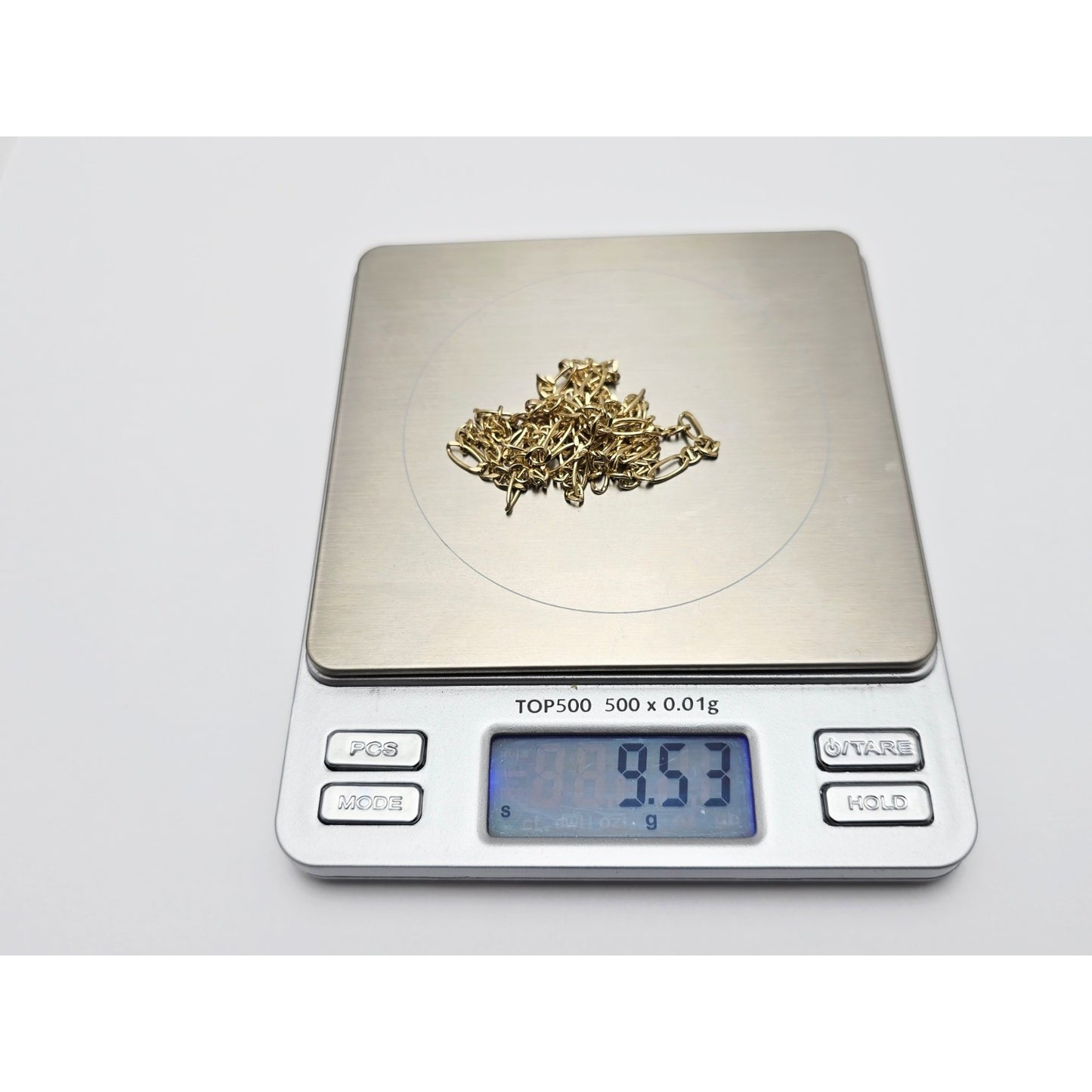 10K Yellow Gold Figaro Link Chain Necklace