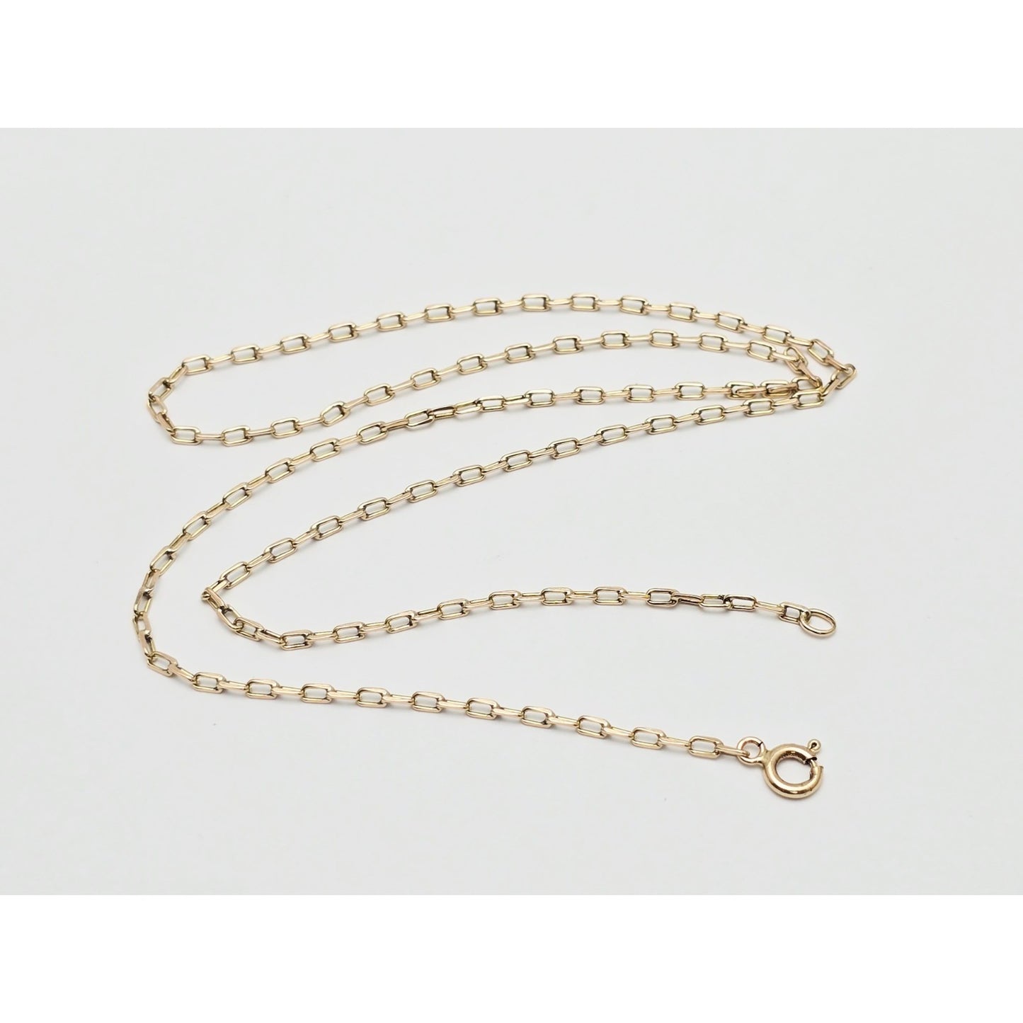 14K Yellow Gold Anchor Cable Link Chain Necklace