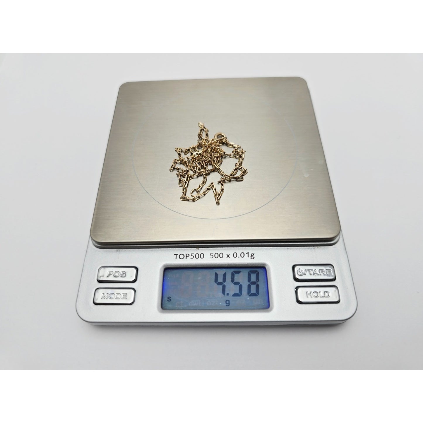 14K Yellow Gold Anchor Cable Link Chain Necklace