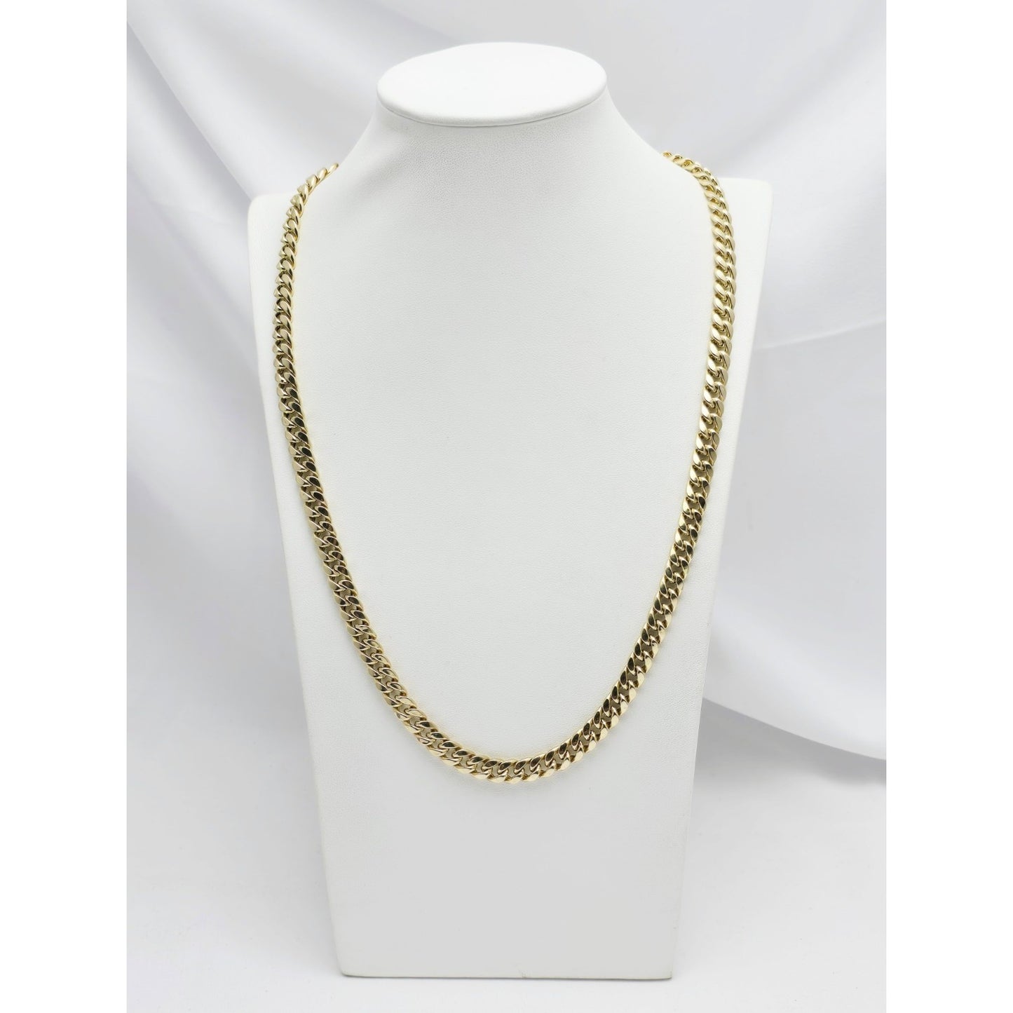 10K Yellow Gold Cuban Link Chain Necklace