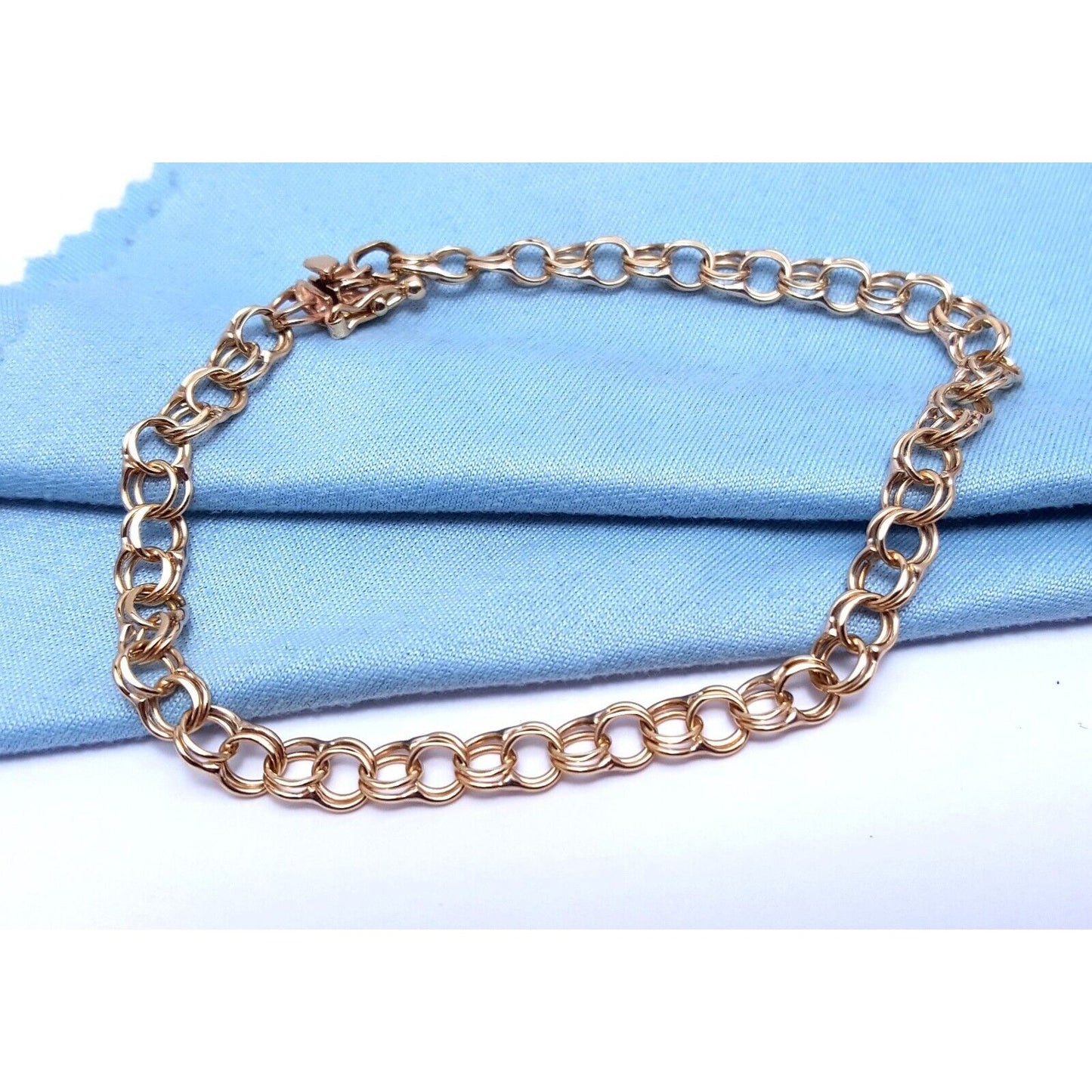 14K Yellow Gold Round Link Bracelet