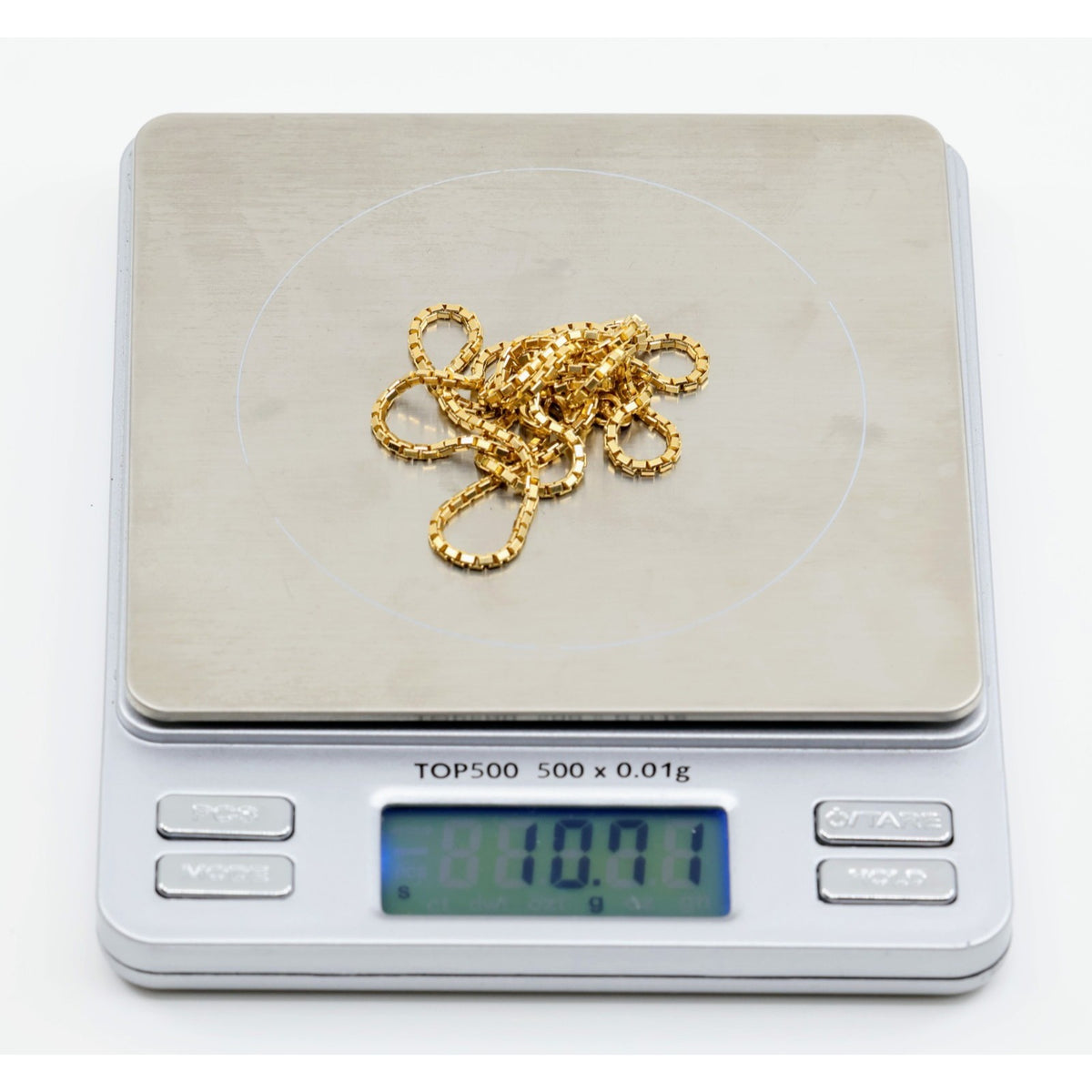 14K Yellow Gold Box Link Chain Necklace