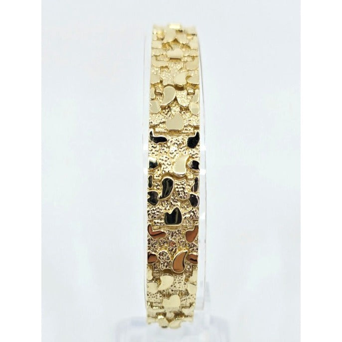 10K Yellow Gold Nugget Link Bracelet