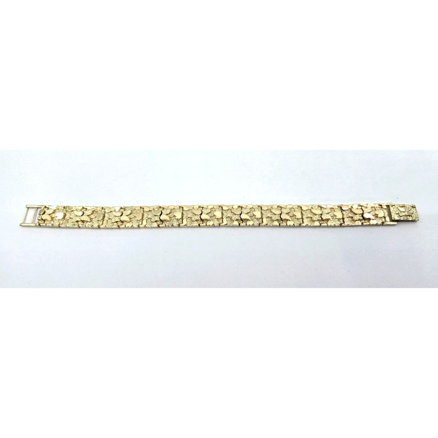10K Yellow Gold Nugget Link Bracelet