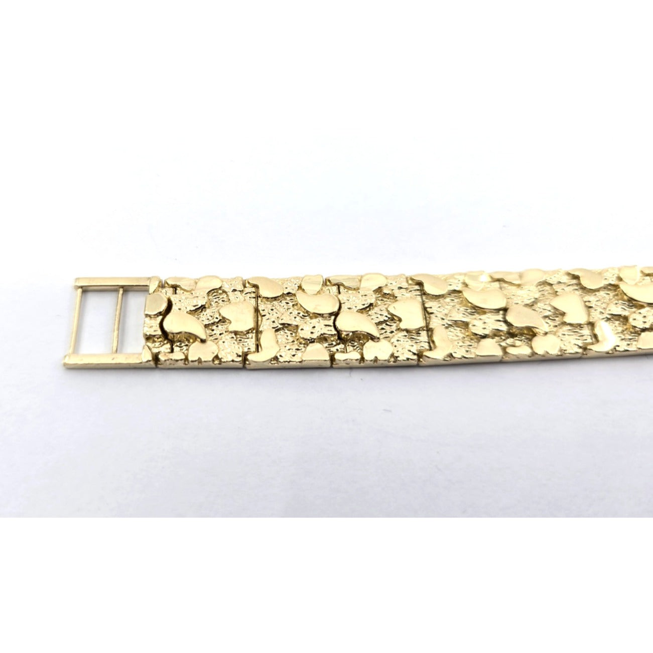 10K Yellow Gold Nugget Link Bracelet