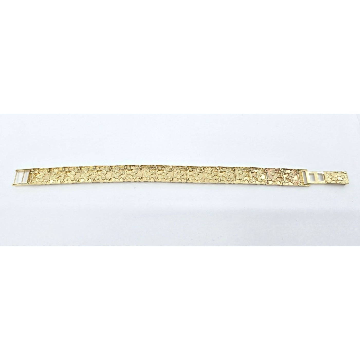10K Yellow Gold Nugget Link Bracelet