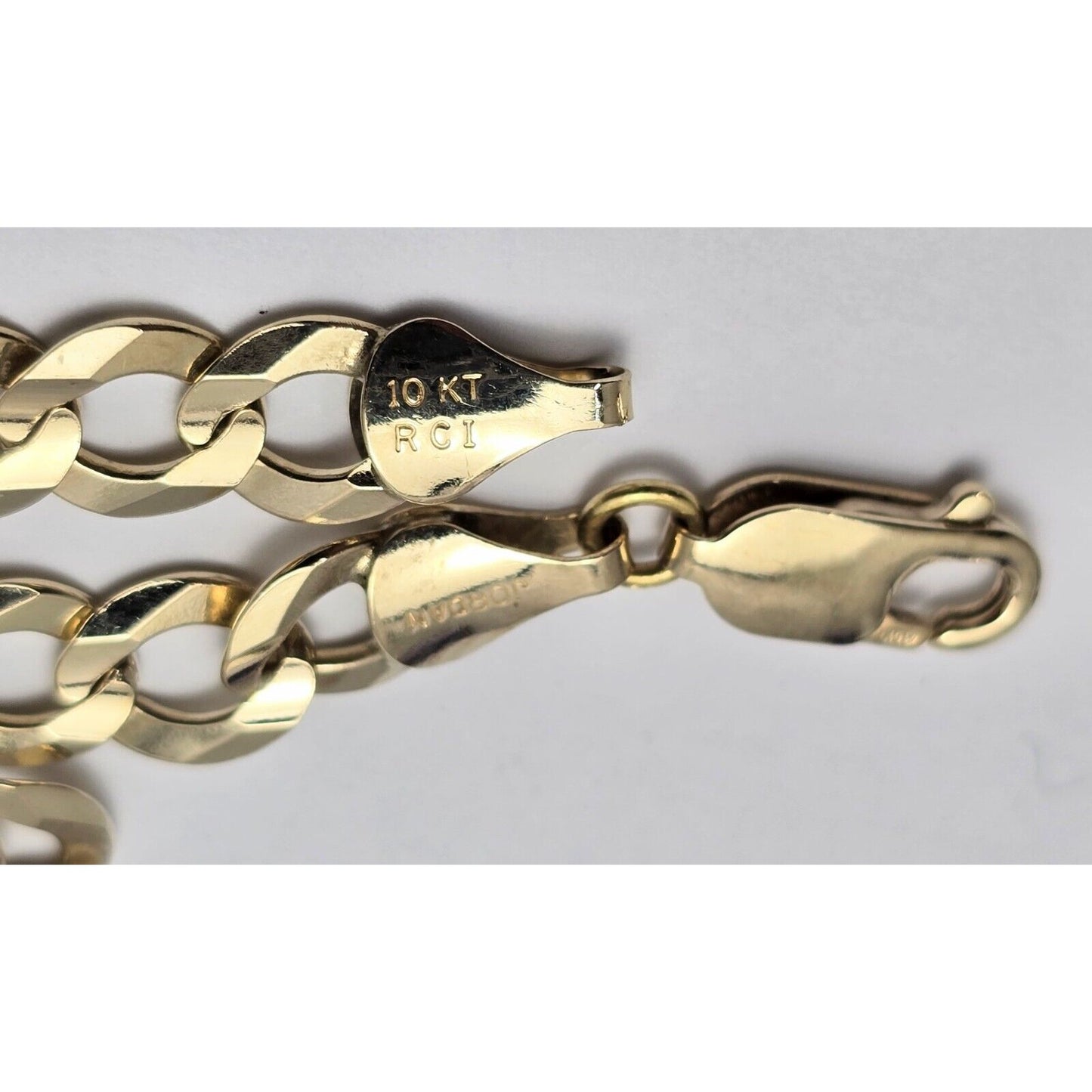 10K Yellow Gold Flat Curb Link Chain Necklace