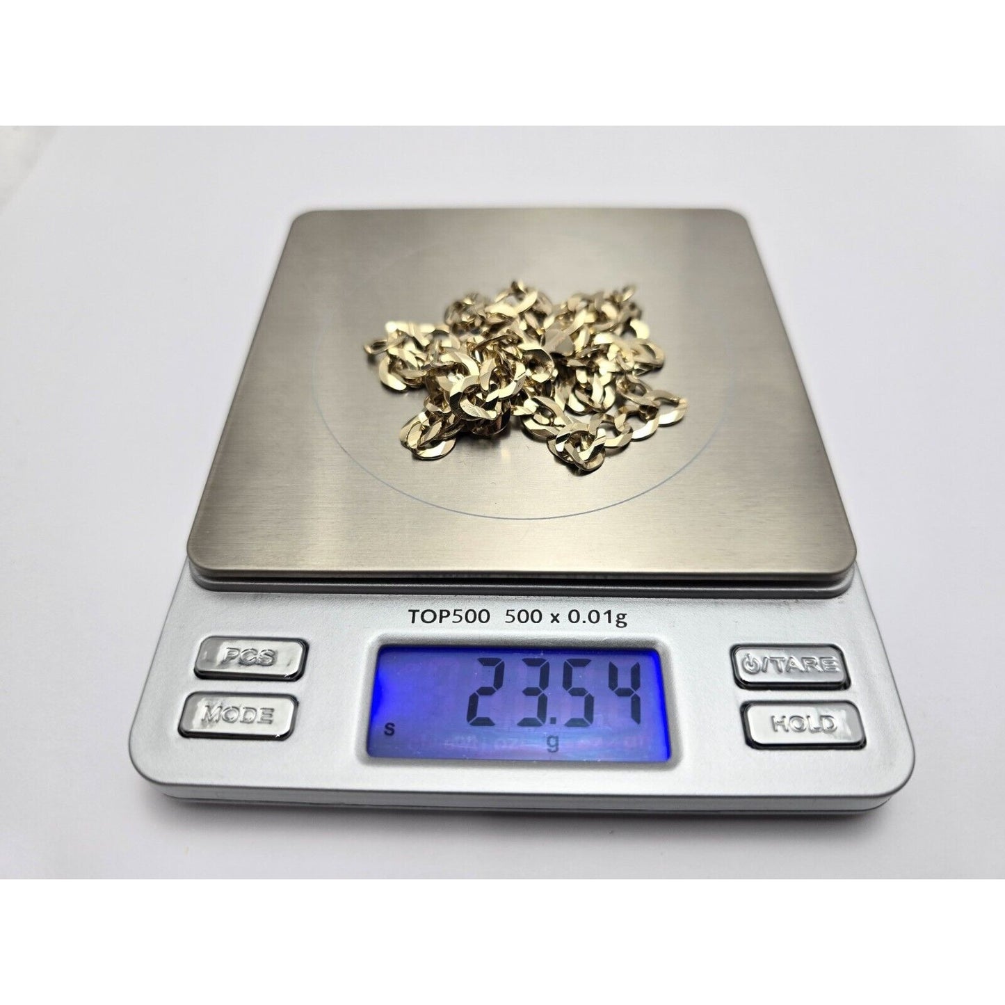 10K Yellow Gold Flat Curb Link Chain Necklace