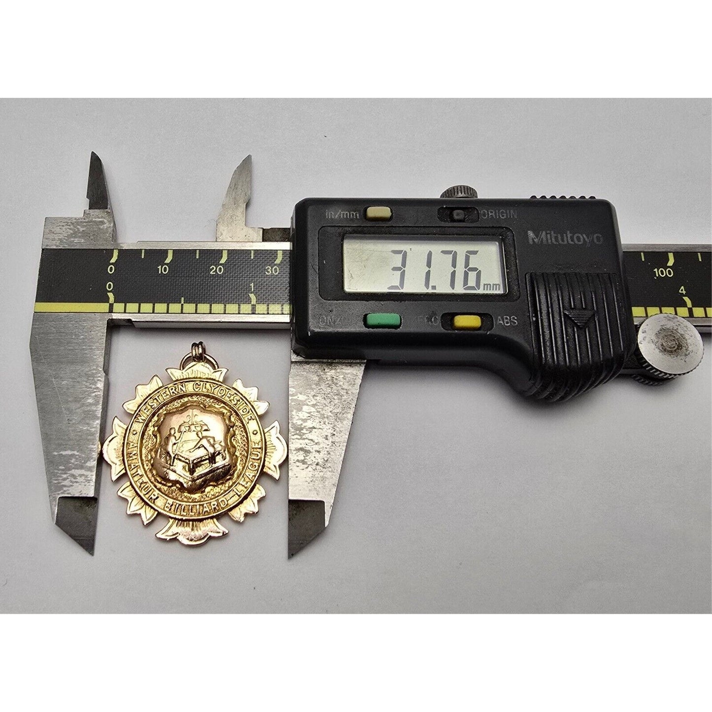 9K Rose Gold '31-'32 Western Clydeside Amateur Billiard League Pendant