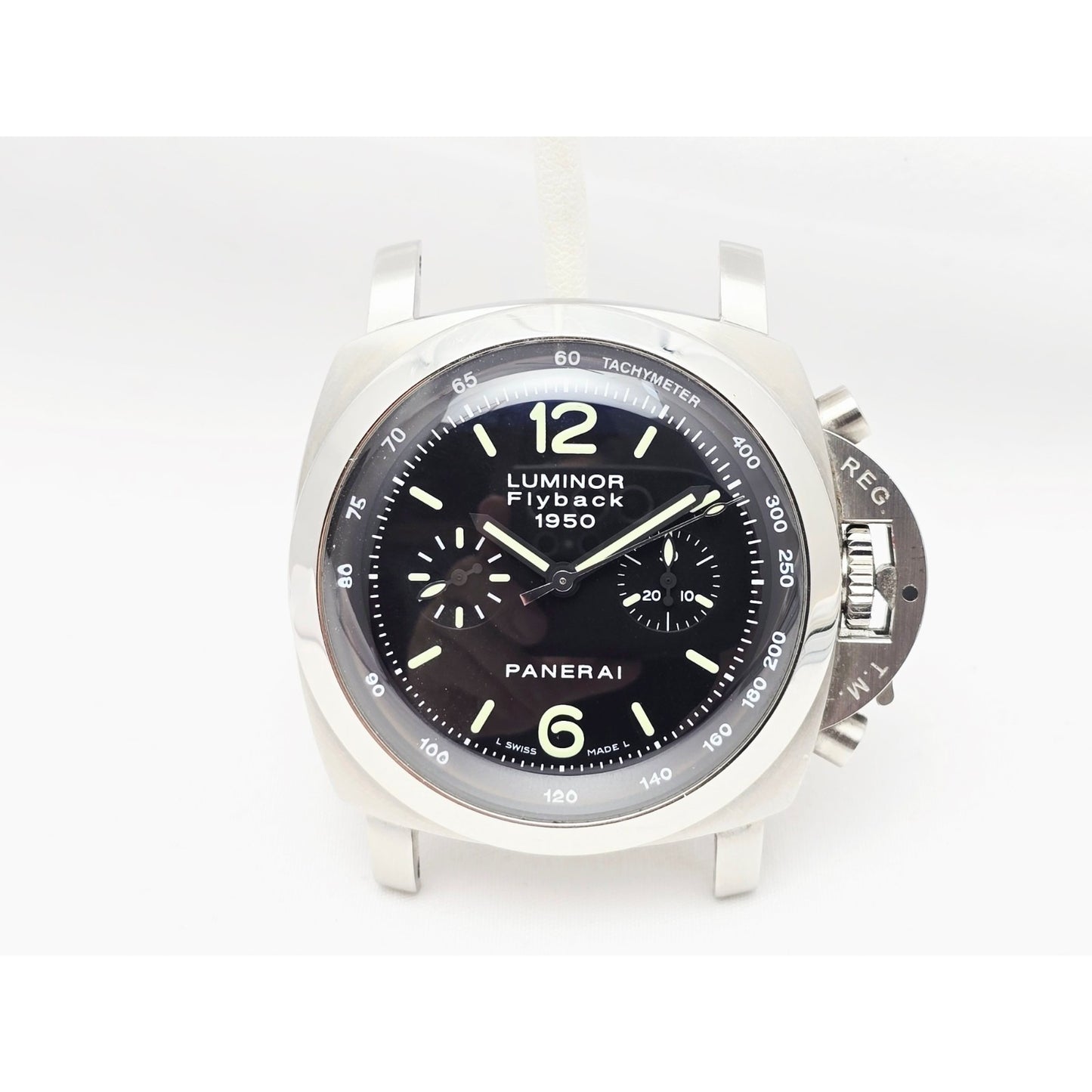 Panerai Luminor 1950 Flyback Black Dial Steel Automatic Mens Watch PAM00212