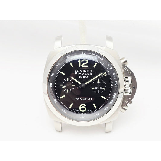 Panerai Luminor 1950 Flyback Black Dial Steel Automatic Mens Watch PAM00212