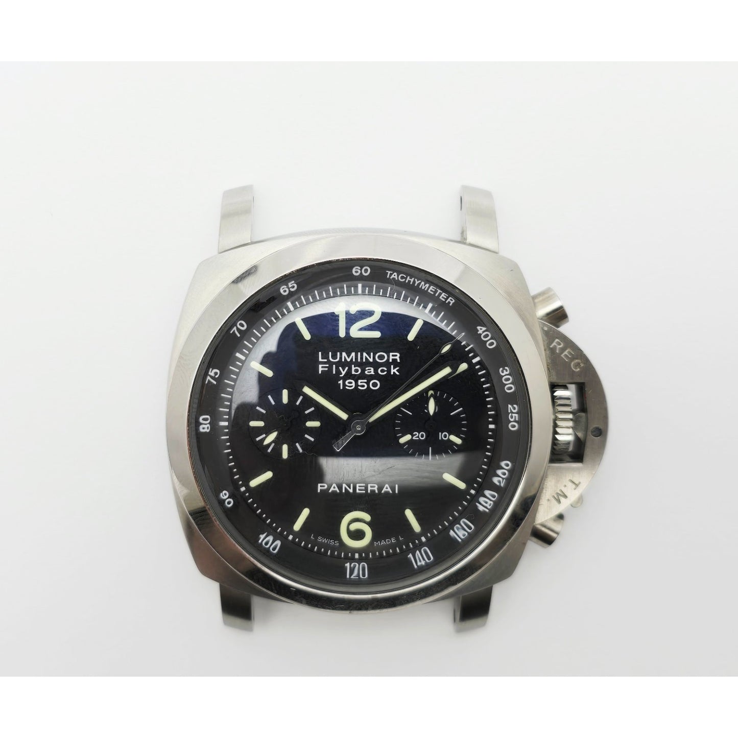 Panerai Luminor 1950 Flyback Black Dial Steel Automatic Mens Watch PAM00212