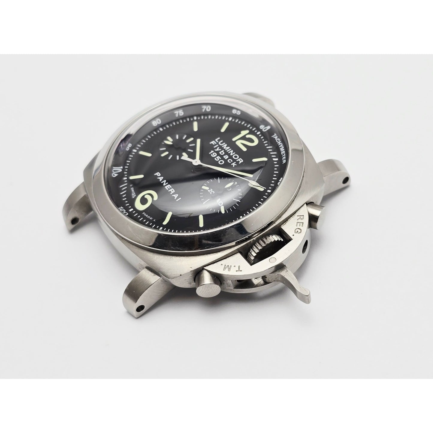 Panerai Luminor 1950 Flyback Black Dial Steel Automatic Mens Watch PAM00212