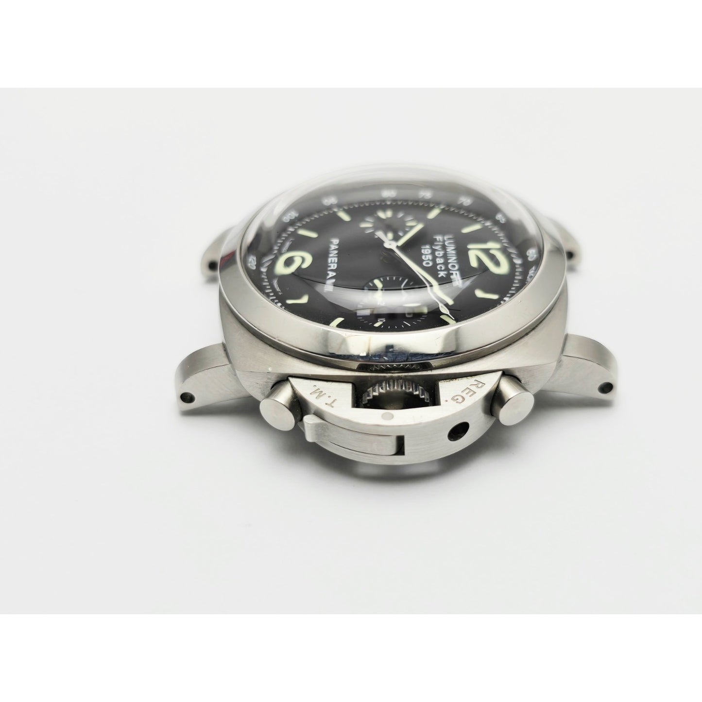 Panerai Luminor 1950 Flyback Black Dial Steel Automatic Mens Watch PAM00212