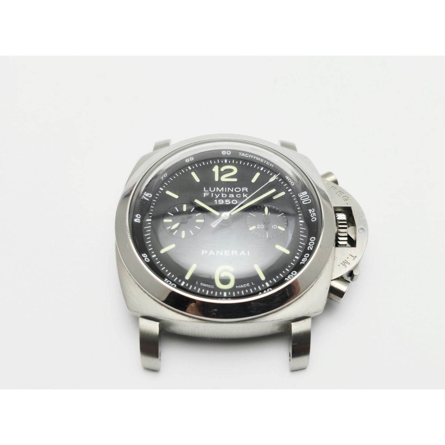 Panerai Luminor 1950 Flyback Black Dial Steel Automatic Mens Watch PAM00212
