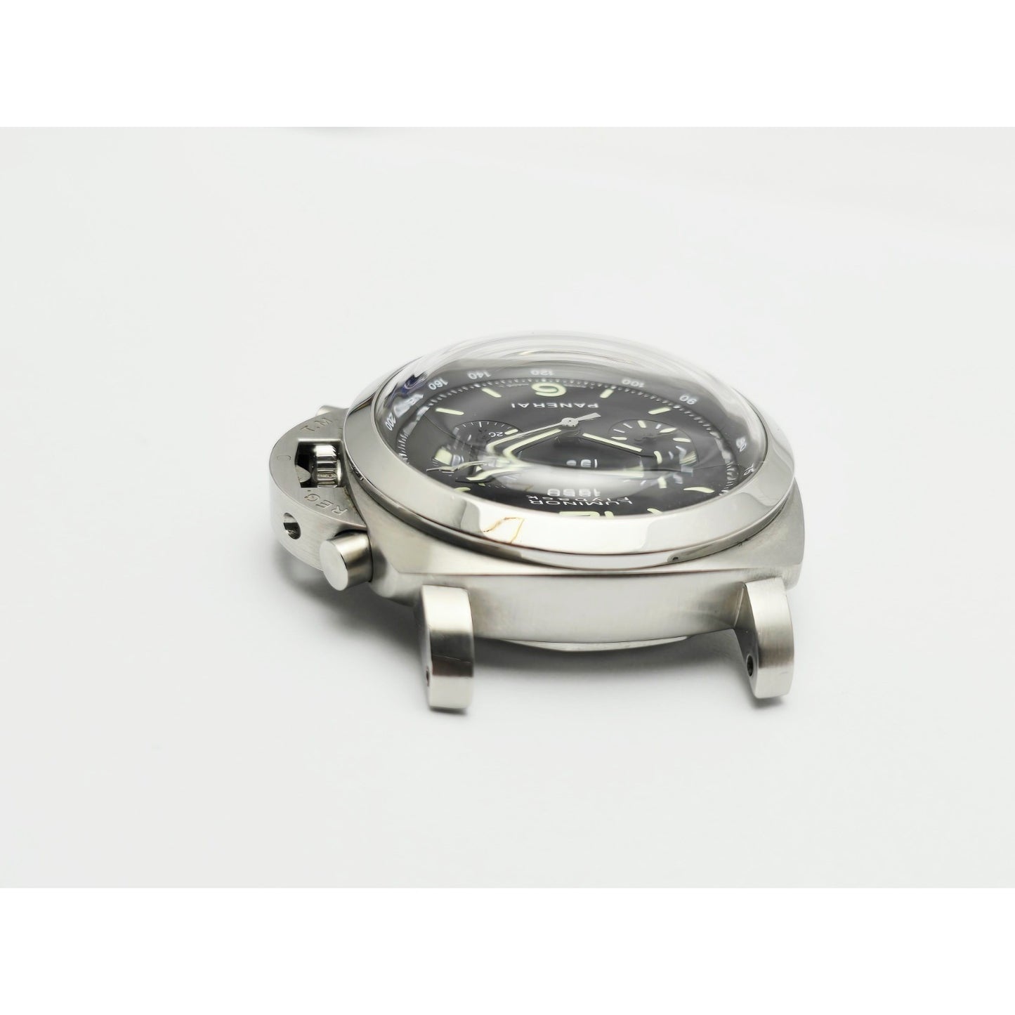 Panerai Luminor 1950 Flyback Black Dial Steel Automatic Mens Watch PAM00212
