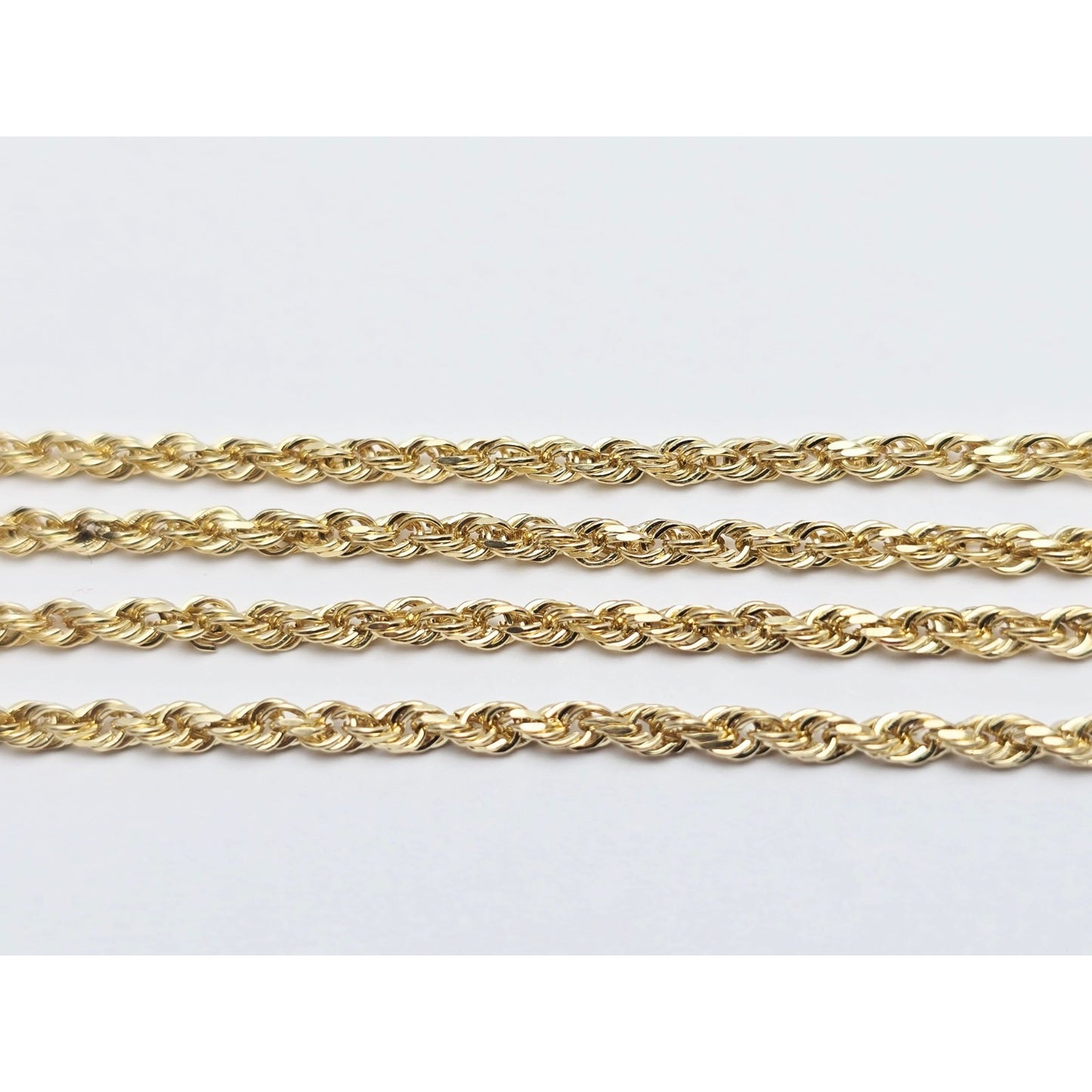 14K Yellow Gold Rope Chain Necklace
