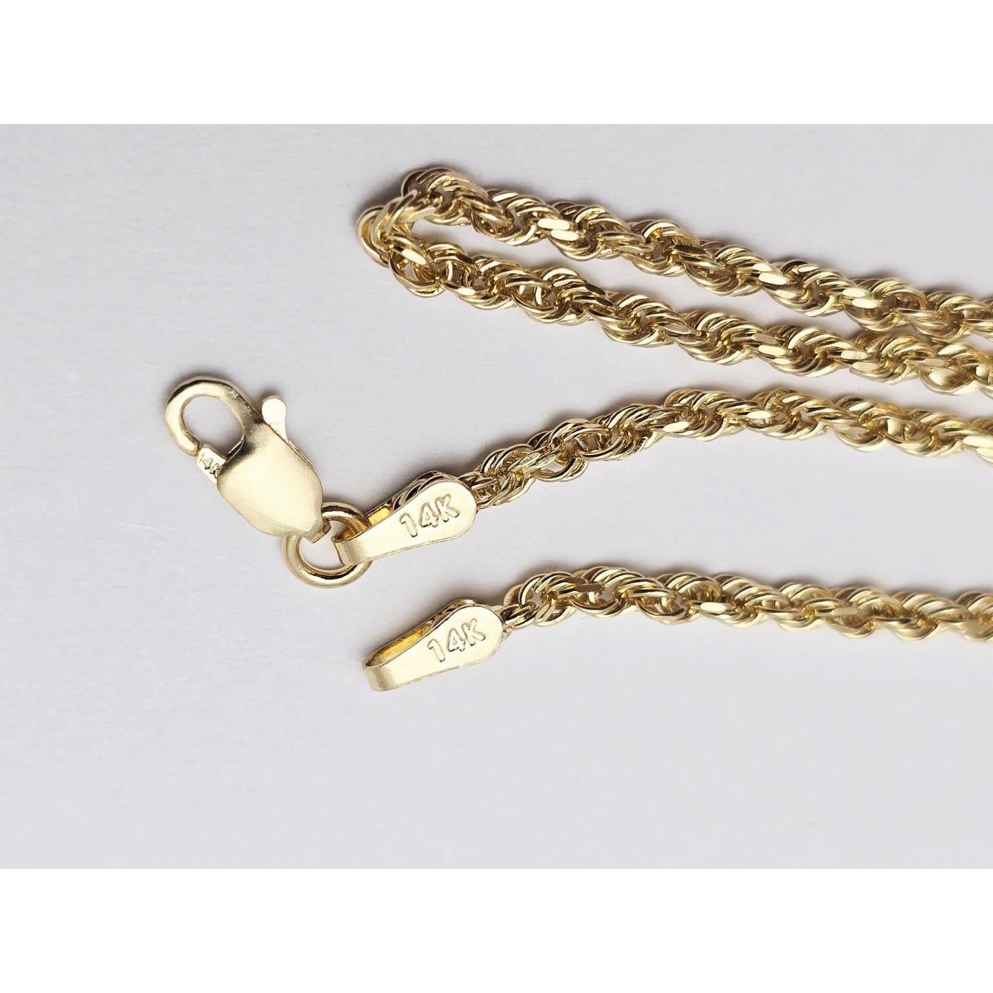 14K Yellow Gold Rope Chain Necklace