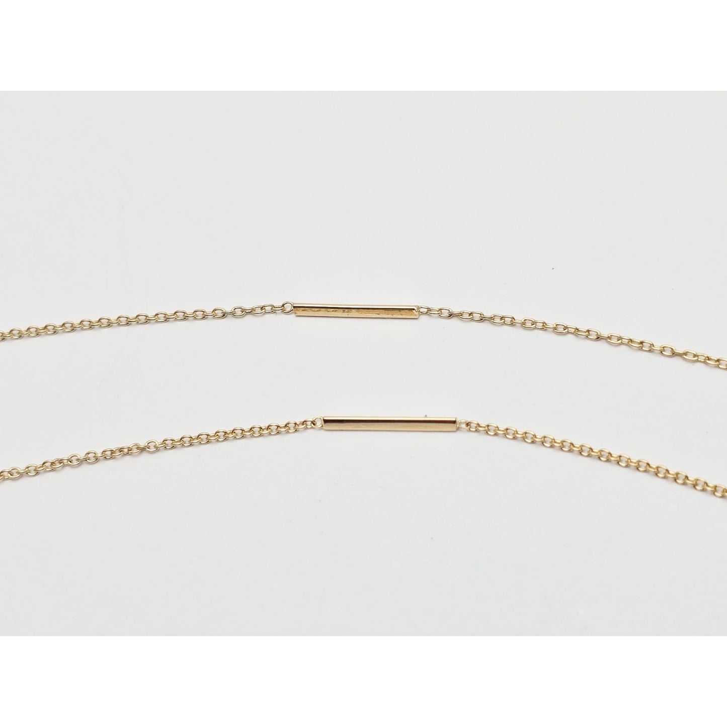 14K Yellow Gold Bar & Link Chain Bracelet