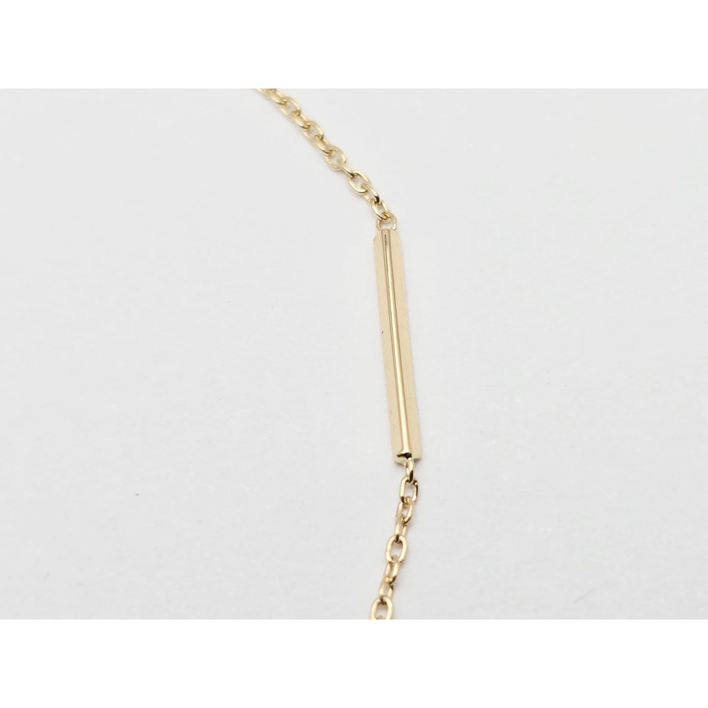14K Yellow Gold Bar & Link Chain Bracelet