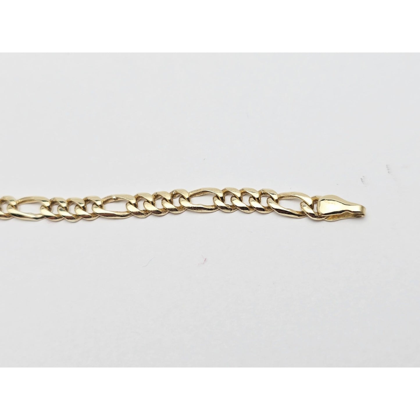14K Yellow Gold Figaro Link ID Bracelet