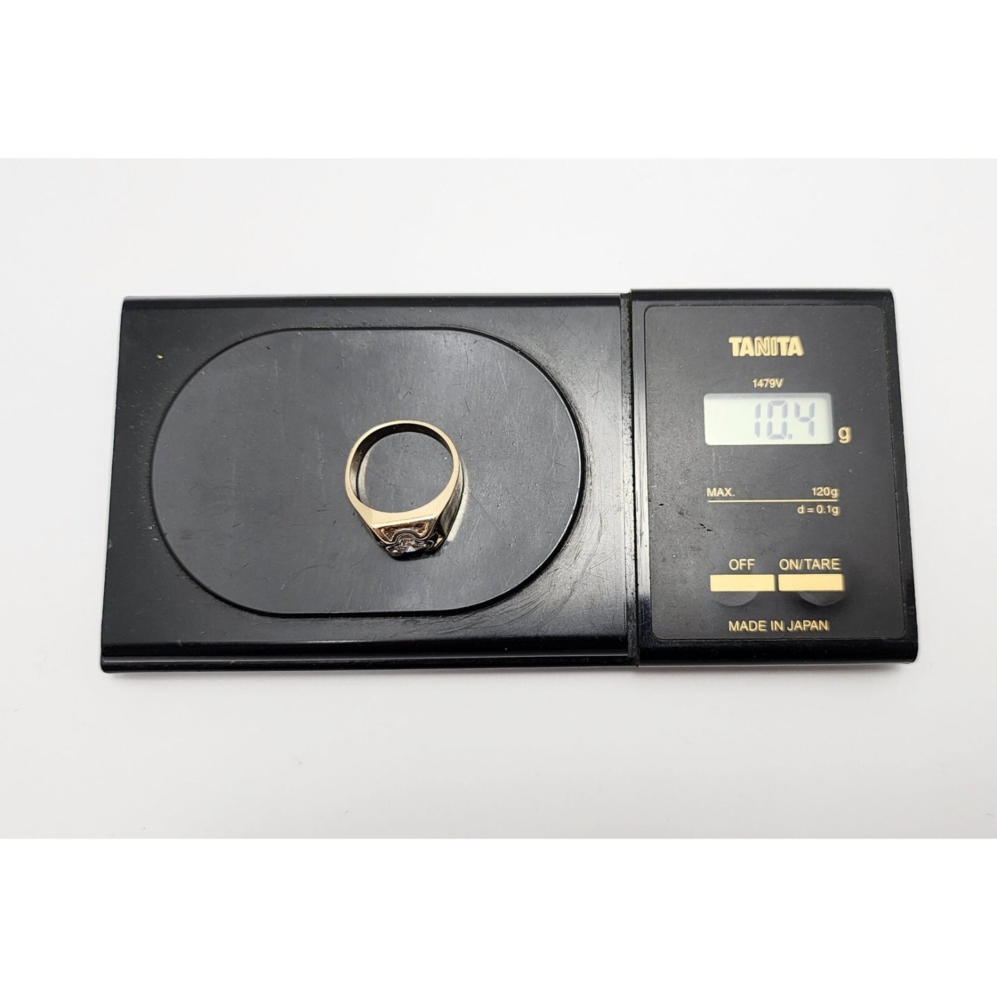 14K Two Tone Gold Diamond Men's Ring