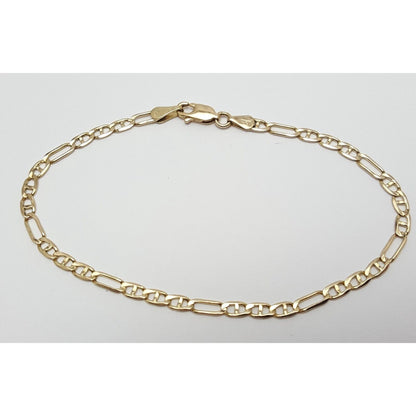 14K Yellow Gold Figaro Link Bracelet