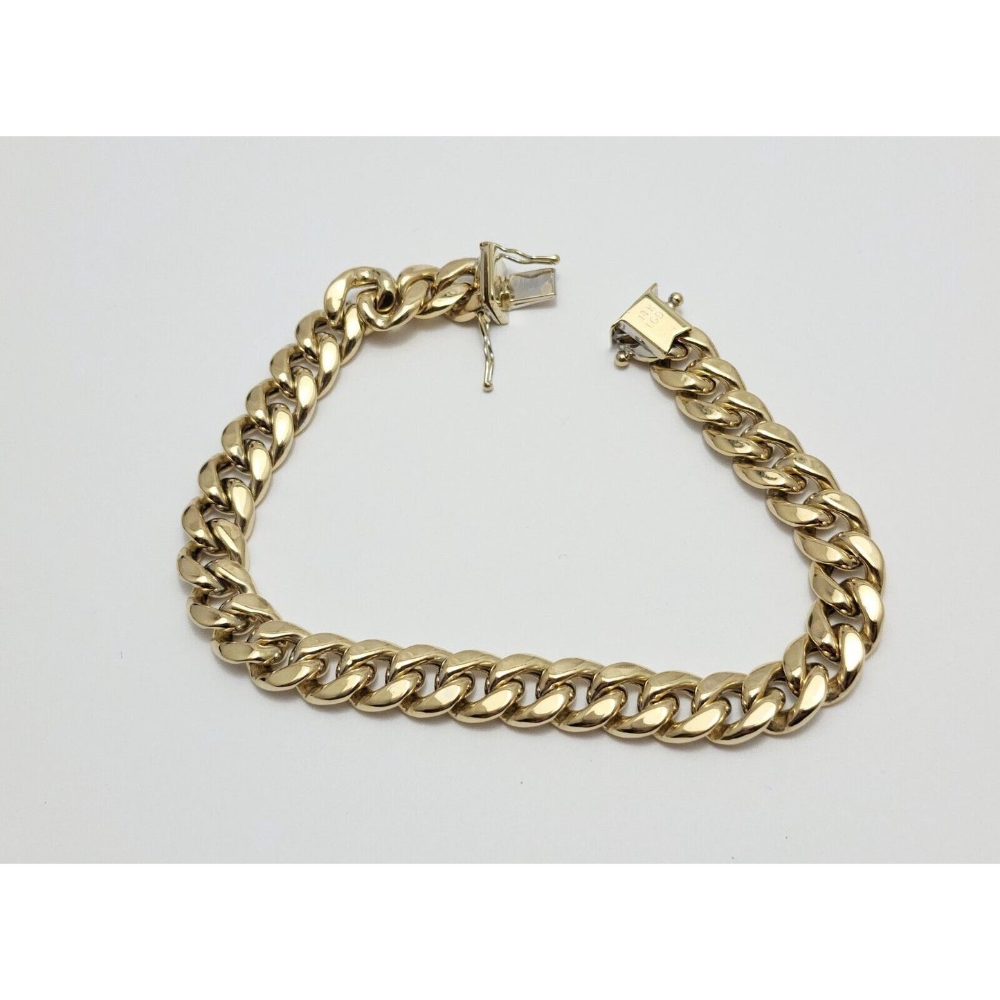 14K Yellow Gold Cuban Link Chain Bracelet