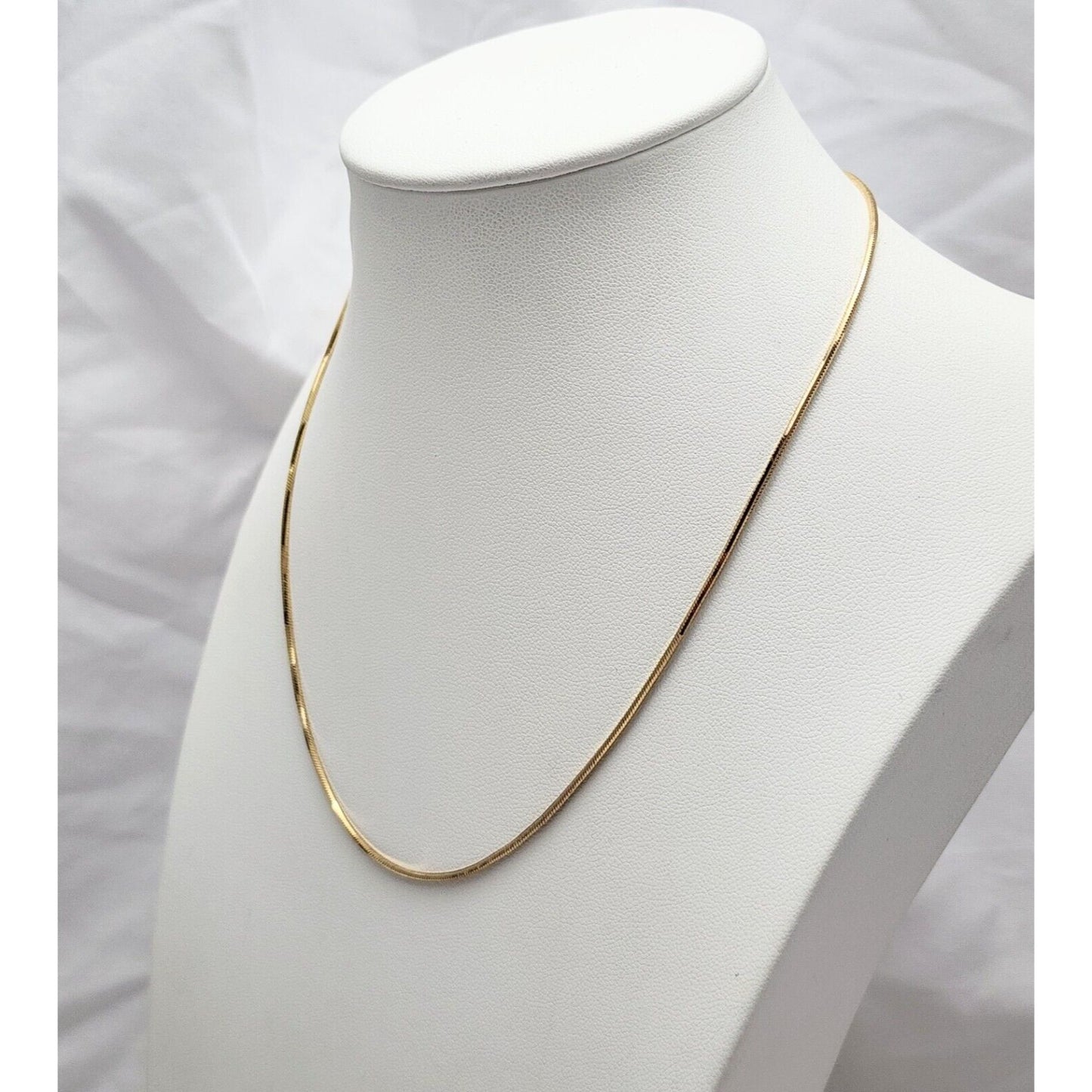 14K Yellow Gold Italy Snake Choker Chain Necklace