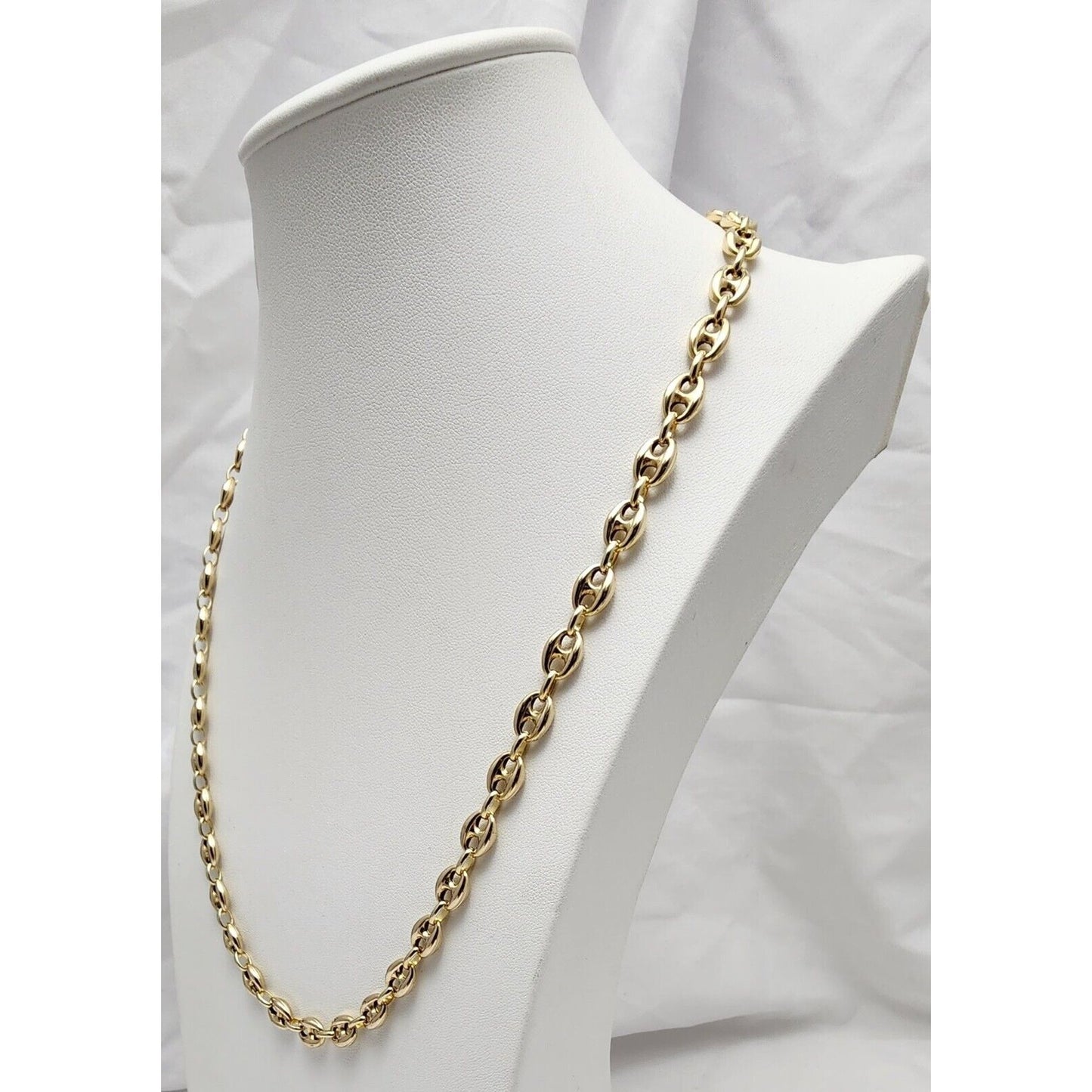 14K Yellow Gold Puffy Gucci Link Chain Necklace