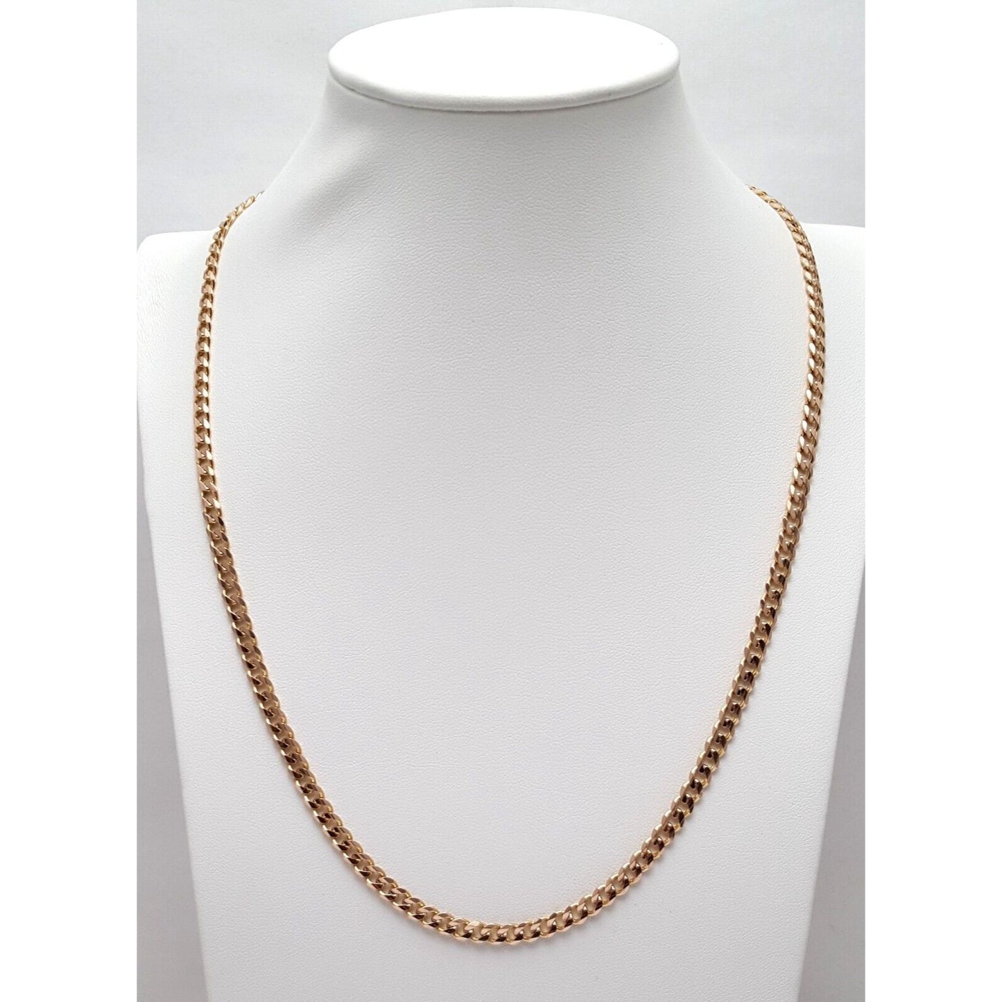 14K Rose Gold Cuban Link Chain Necklace