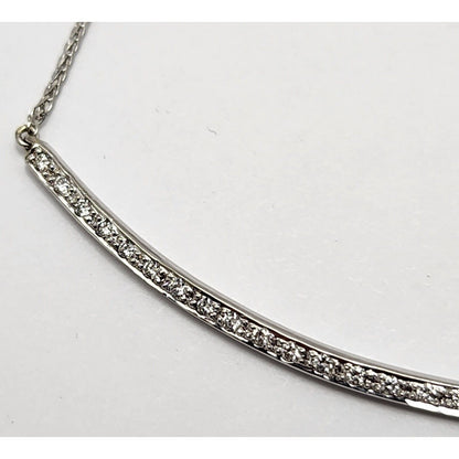 14K White Gold Diamond Snake Chain Necklace