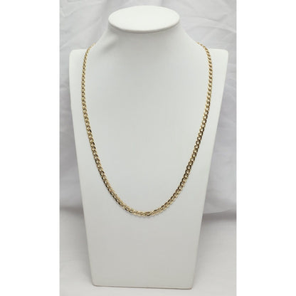 10K Yellow Gold Curb Link Chain Necklace