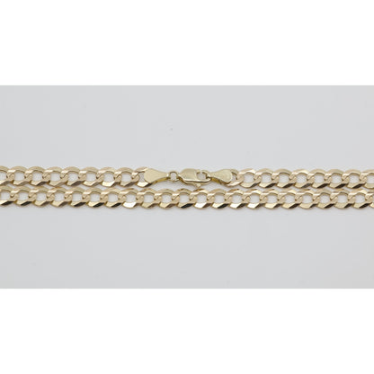 14K Yellow Gold Cuban Link Chain Necklace