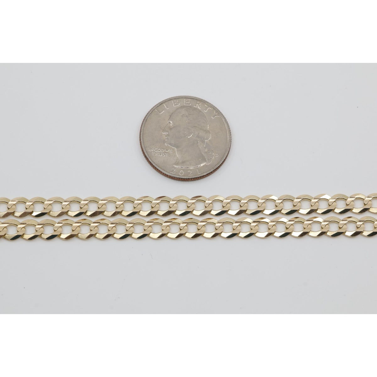 14K Yellow Gold Cuban Link Chain Necklace