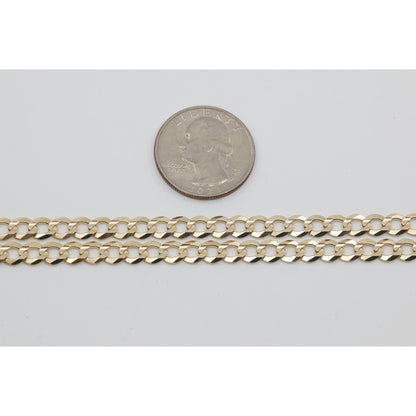 14K Yellow Gold Cuban Link Chain Necklace