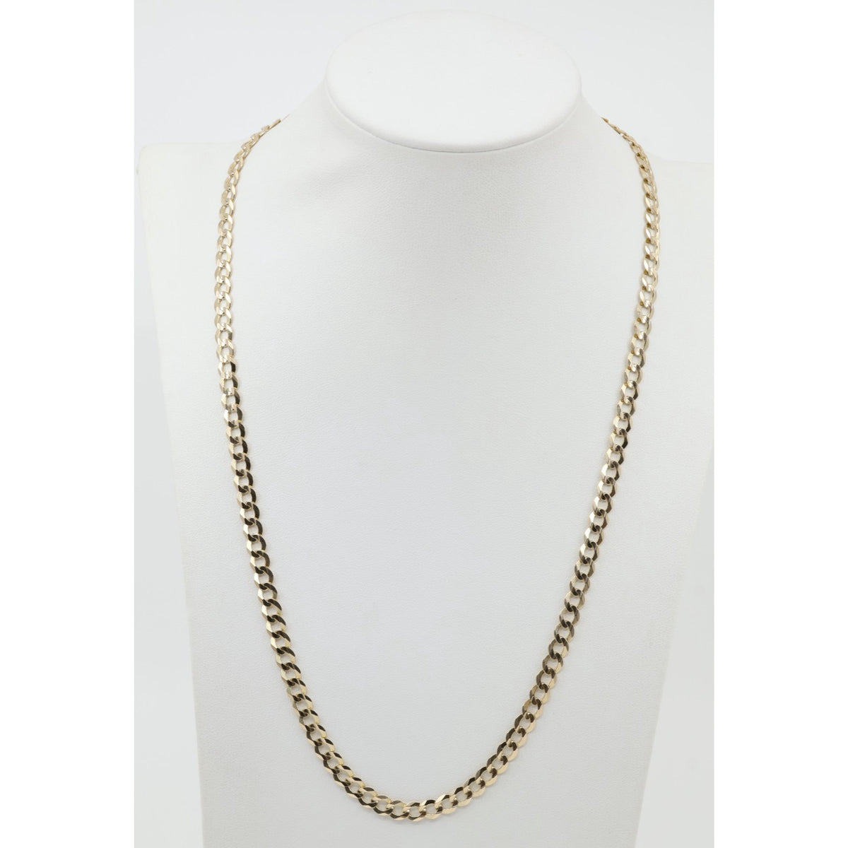 14K Yellow Gold Cuban Link Chain Necklace
